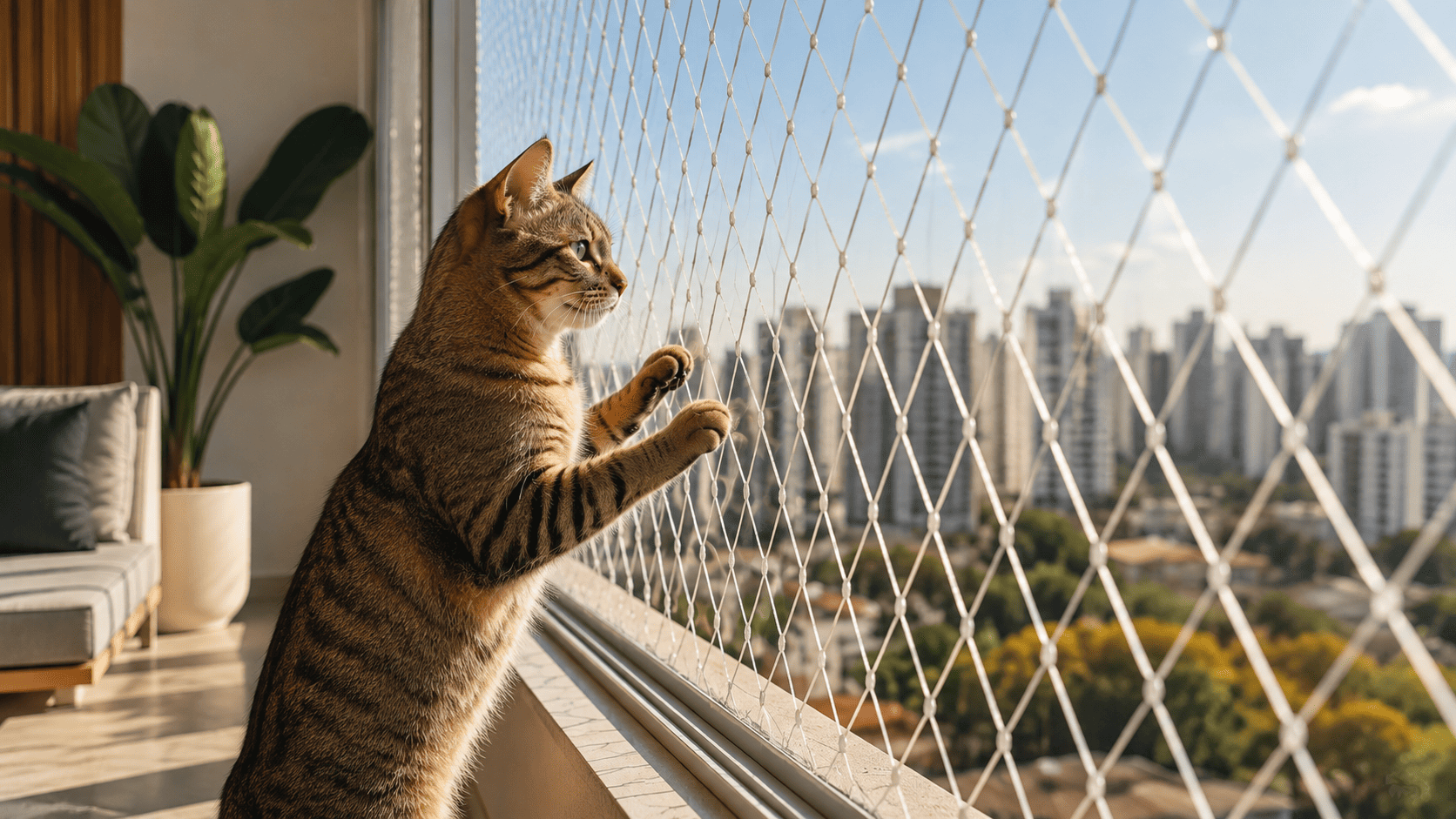 Gatos conseguem romper redes de proteção? Entenda a resistência do material